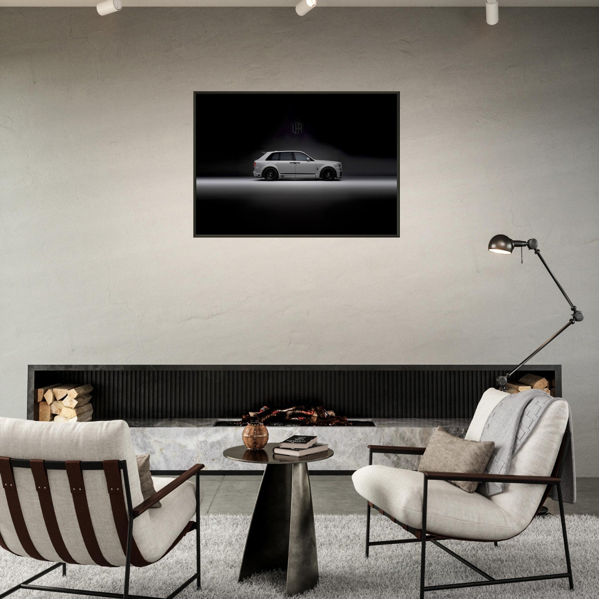 Gelato - Premium Matte Paper Metal Framed Poster - Urban Widetrack on Rolls-Royce Cullinan Tempest Grey