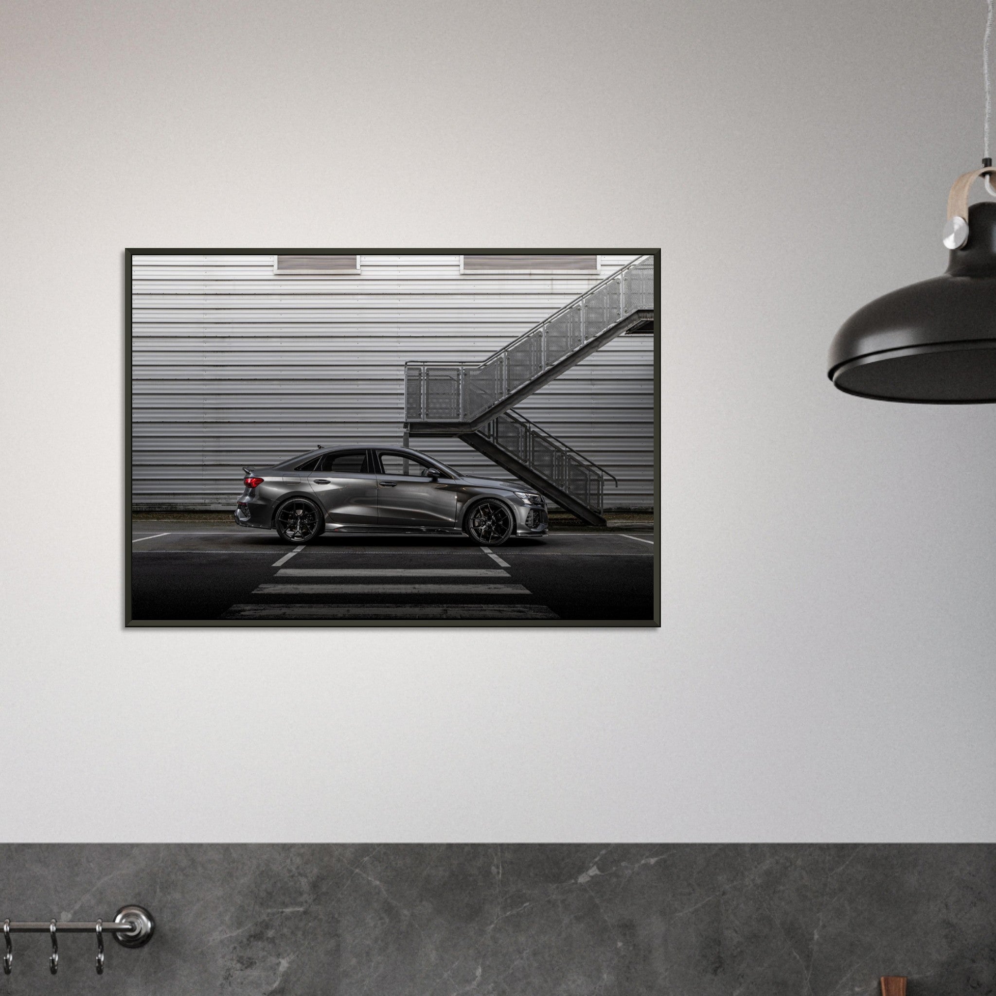 Gelato - Premium Matte Paper Metal Framed Poster - Audi RS3 Saloon with Urban Aero Kit