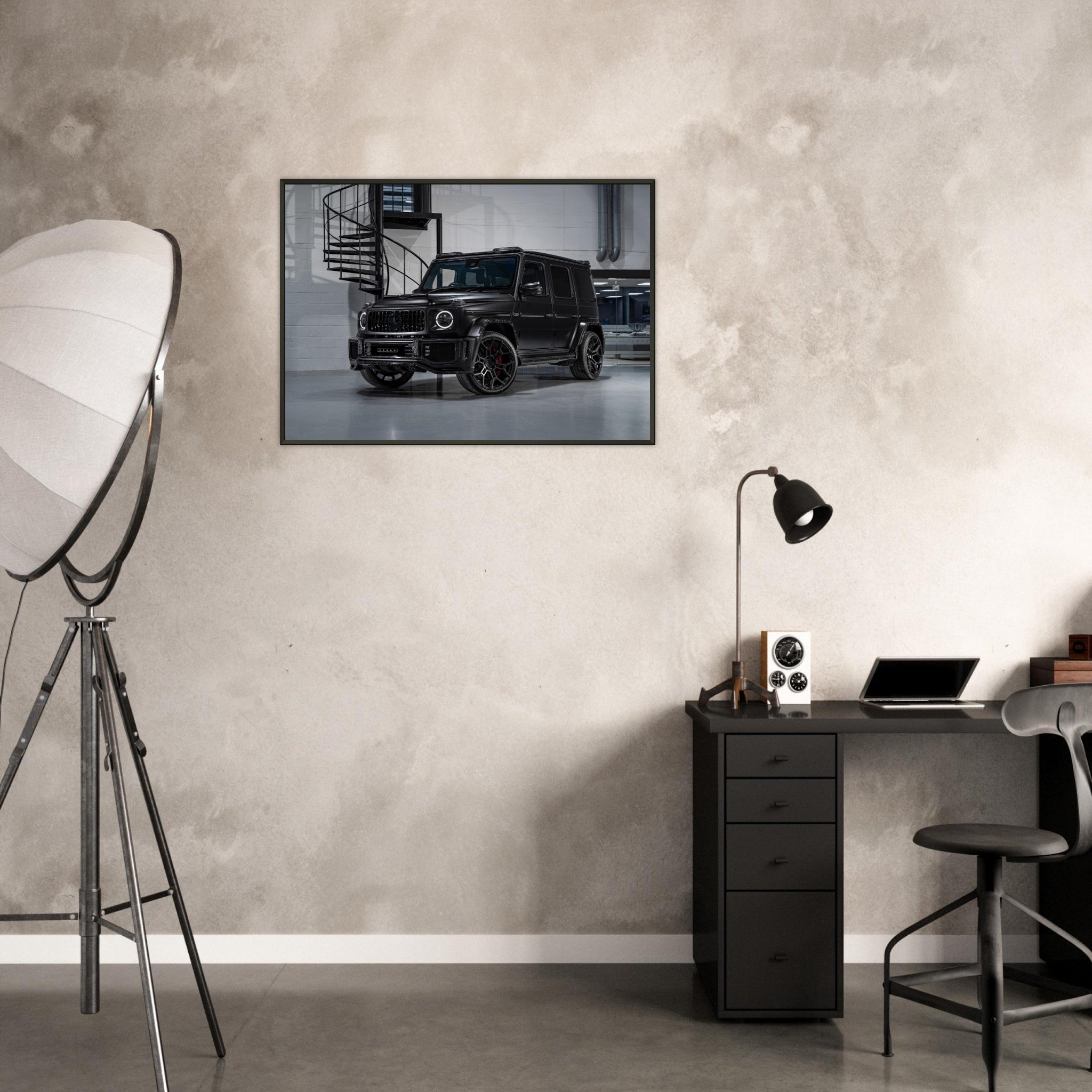 Gelato - Premium Matte Paper Metal Framed Poster - Urban Widetrack Forged Carbon on Mercedes G63