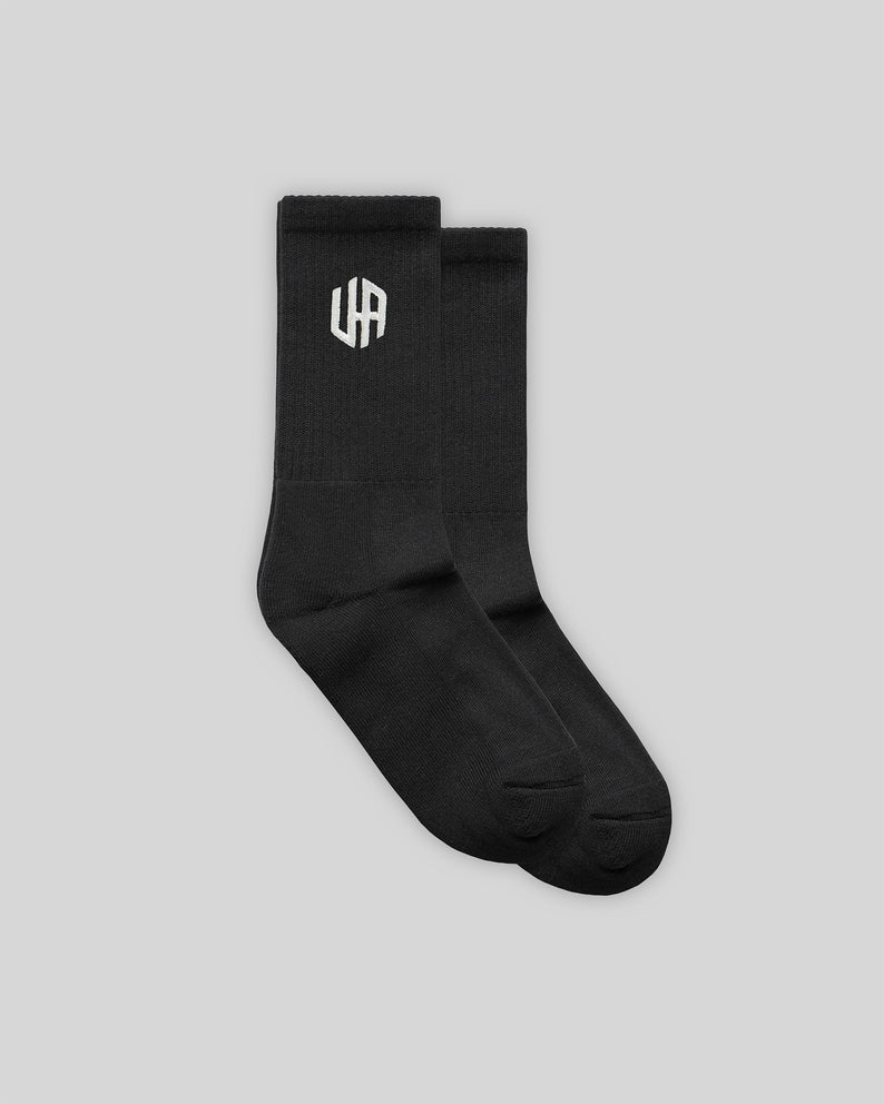 House of Urban - UA Icon Embroidered Black Socks