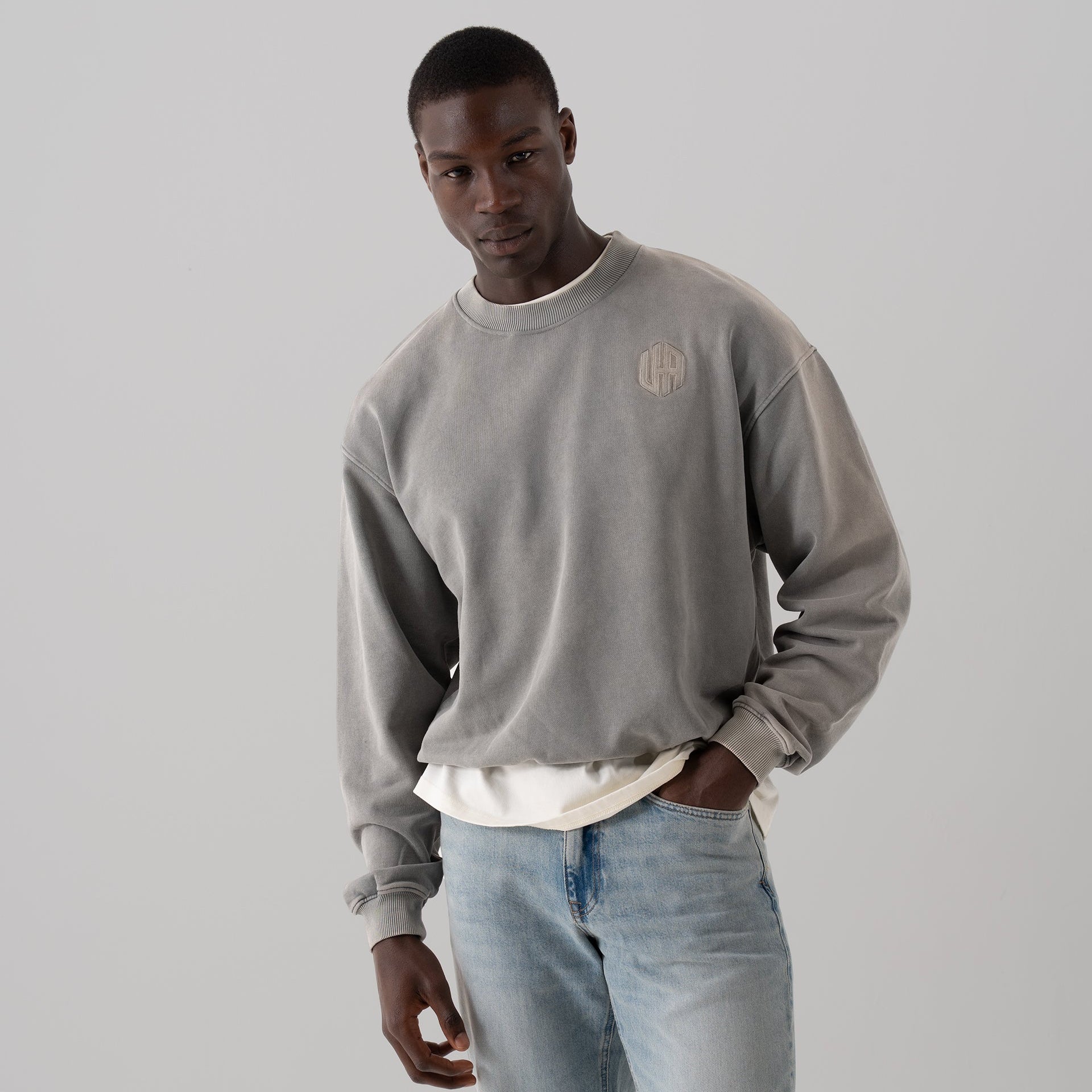 House Of Urban - Urban Grey Washed Crewneck