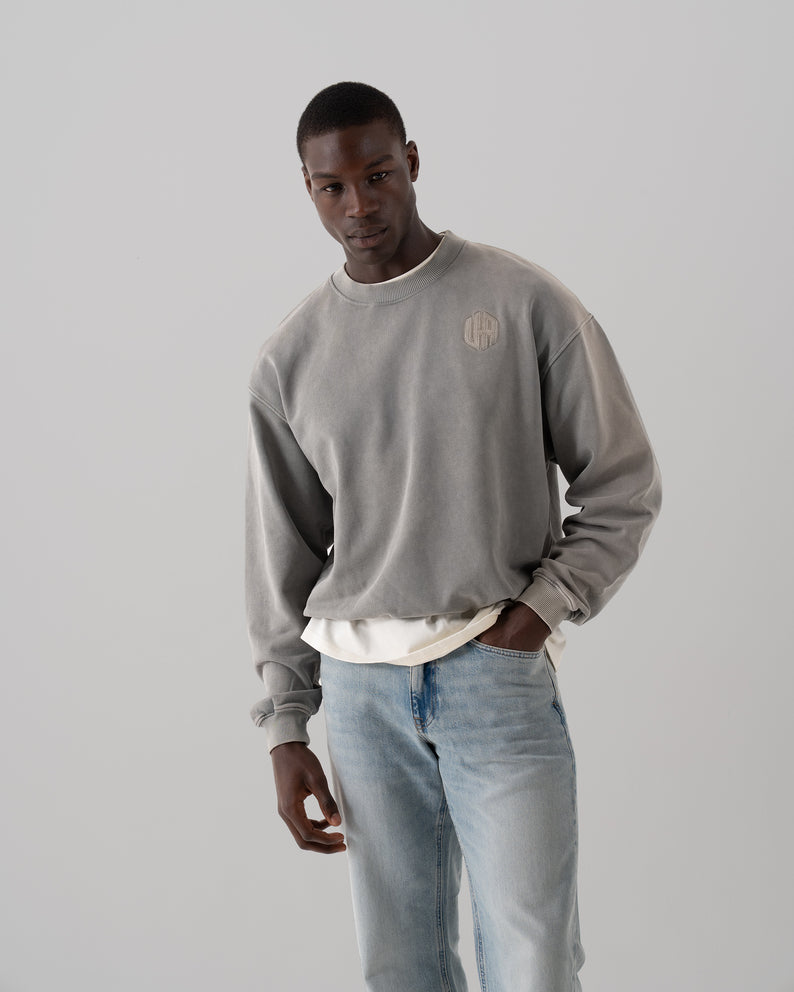 House of Urban - Urban Grey Washed Crewneck