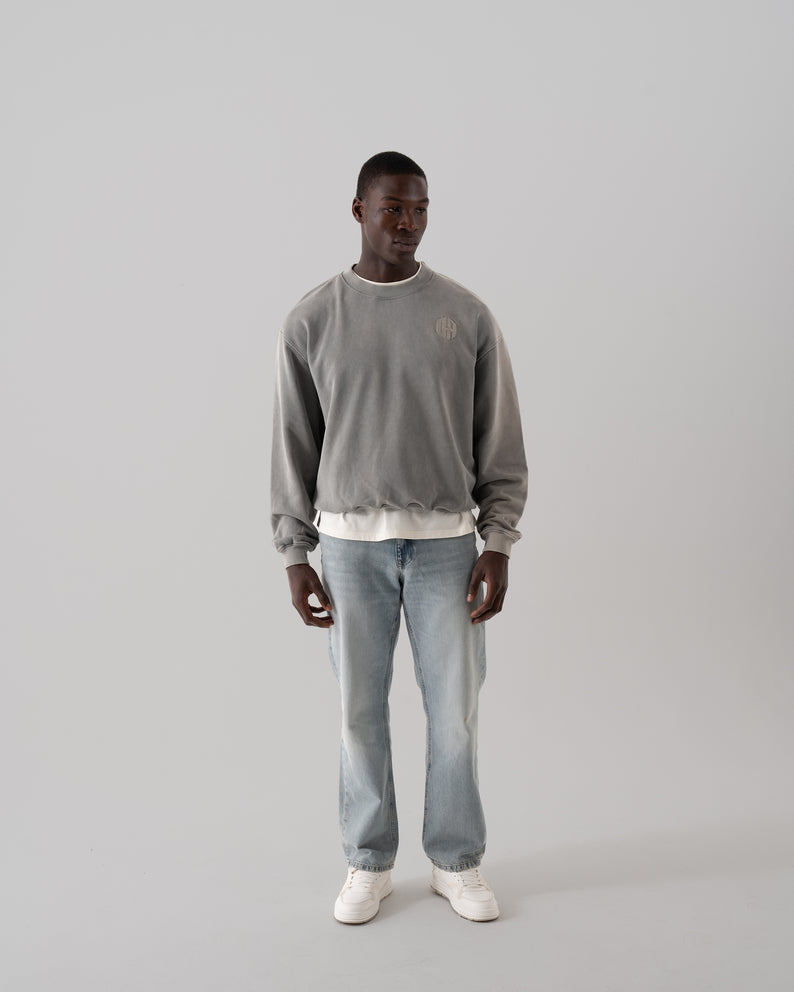 House of Urban - Urban Grey Washed Crewneck