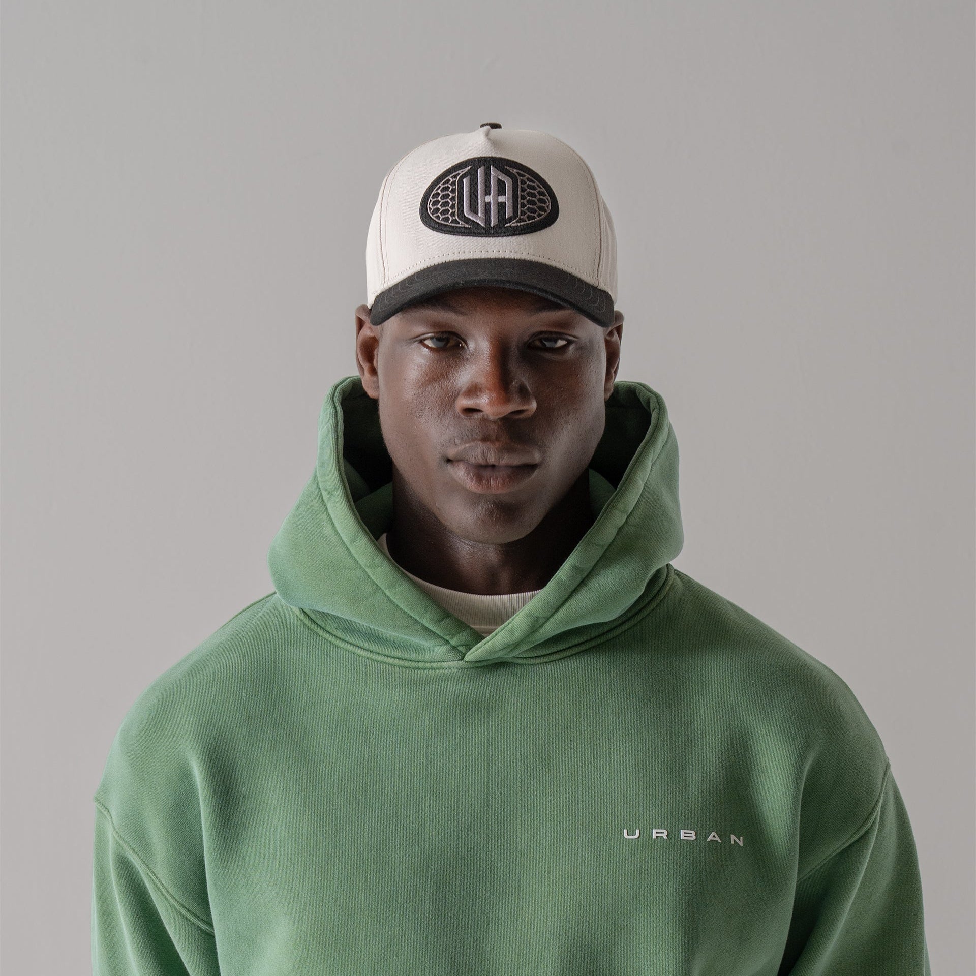 House Of Urban - Flat White Oval Patch Baseball Cap