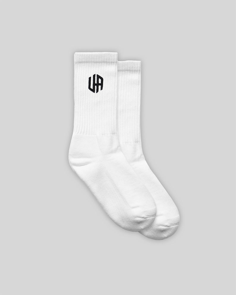 House of Urban - UA Icon Embroidered White Socks