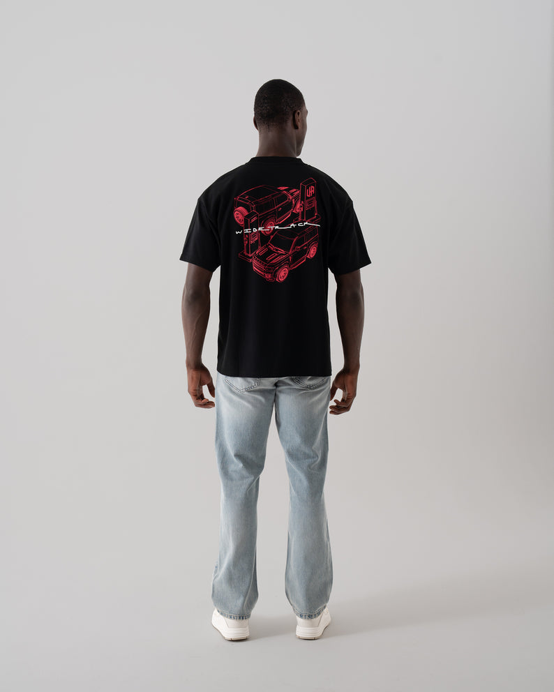 House of Urban - Urban Black Widetrack Tee