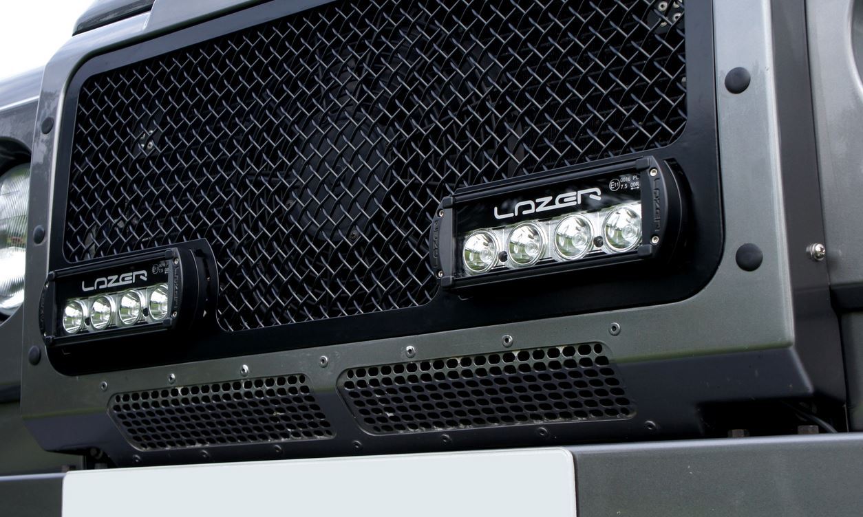 Lazer Grille with 2 x ST-4 LED Light Bars - 200mm
